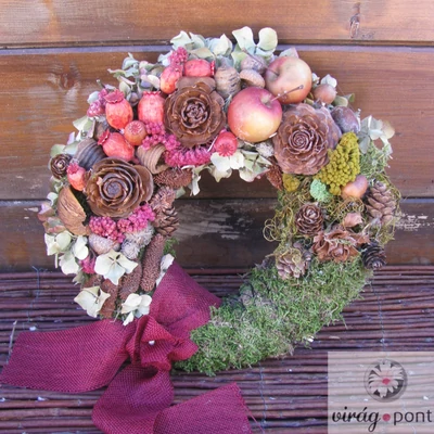 Bordó szalagos koszorú