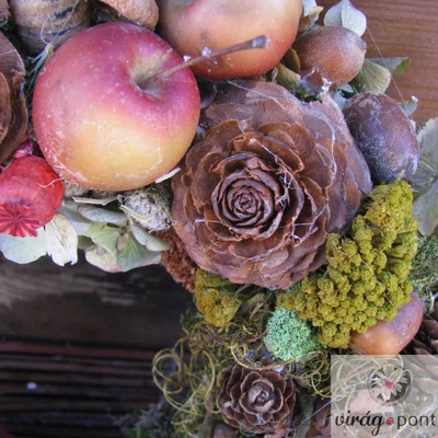 Bordó szalagos koszorú